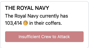 Attempting to Attack the Royal Navy in AlgoSeas